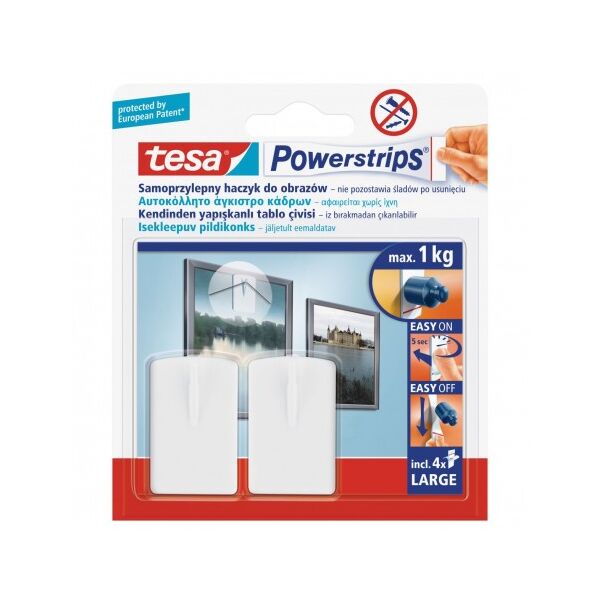 Tesa Haczyk samoprzylepny do obrazów POWERSTRIPS 2 szt. biały (H5803128)