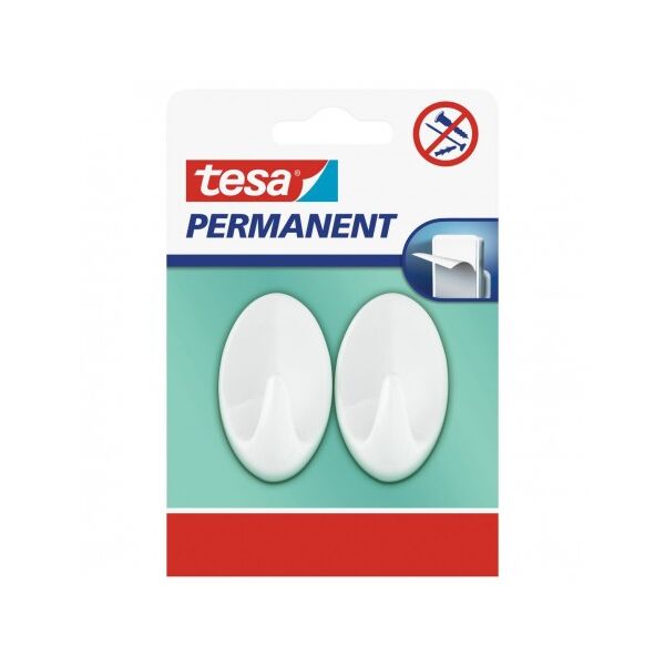 Tesa Haczyk permanentny L 2szt. okrągły biały - 66603-00000-00