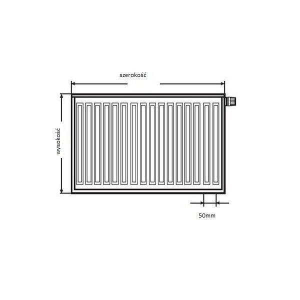 Kermi Grzejnik Therm X2 Profil-V 22 600x400mm FTV220600401R1K