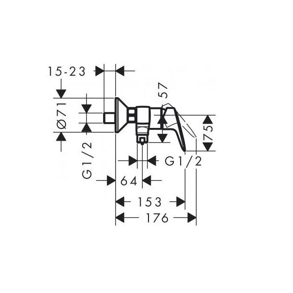 Bateria prysznicowa Hansgrohe Logis chrom (71600000)