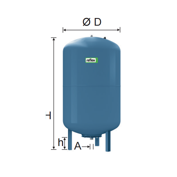 Reflex Naczynie przeponowe DE 50L 10bar c.w.u. - 7306005