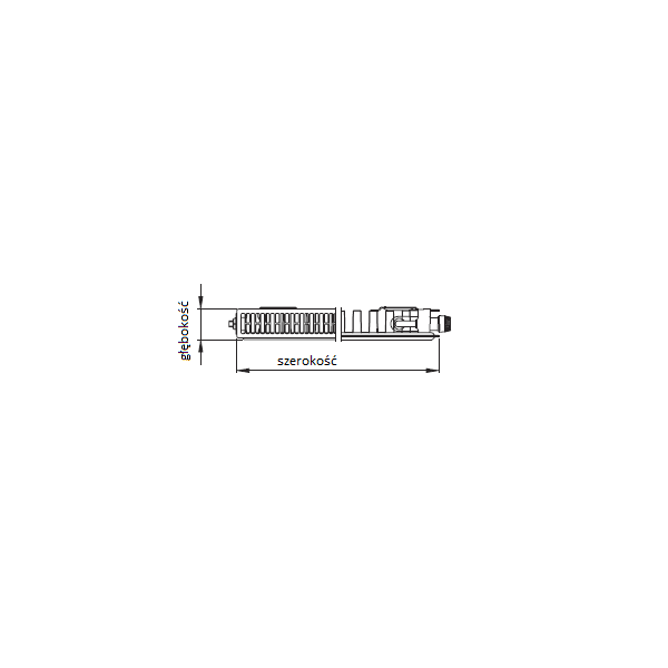Kermi Grzejnik Therm X2 Profil-V 22 600x1800mm podłączenie lewostronne (FTV220601801L1K)