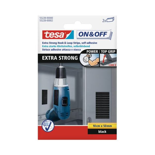 Tesa Rzep montażowy STRONG 10x5cm czarny H5522800