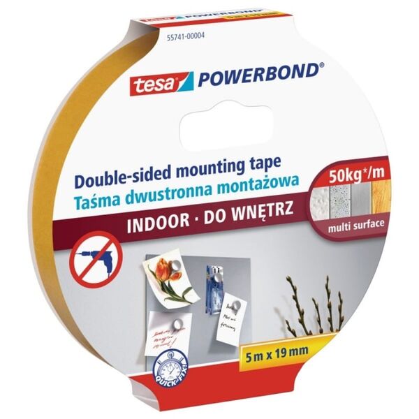 Tesa Taśma dwustronna 19mm montażowa piankowa do wnętrz 5m - H0807301