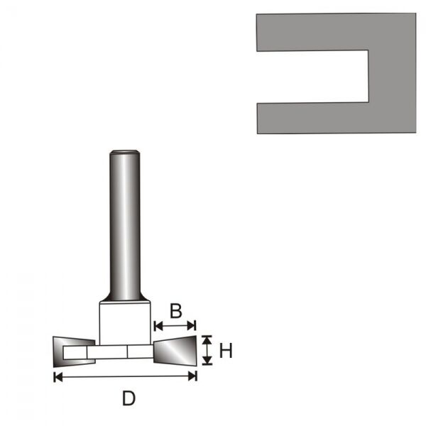 Dedra Frez do drewna rowkujący T D12 32x6,35x9,4 - 07F122C
