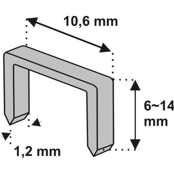 Dedra Zszywki 14mm 1000szt. D11 1,2x10,6mm - 11Z214