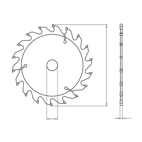 Dedra Piła tarczowa 140x20mm 24z. z węglikiem spiekanym - H14024
