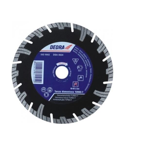 Dedra Tarcza diamentowa Turbo-T do cięcia zbrojonego betonu 180mm H1195