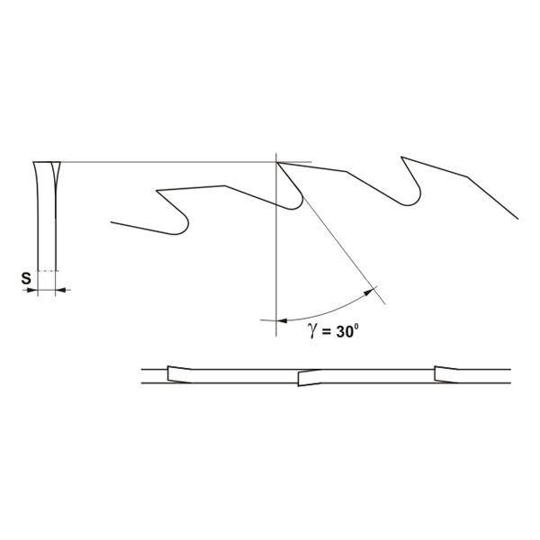 Globus Piła tarczowa do cięcia wzdłużnego drewna LA DNPDa 300x30x3,2mm PT110-0300-0003