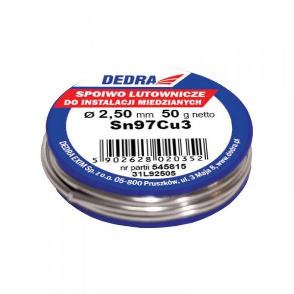 Dedra Spoiwo lutownicze 2,5mm Sn97Cu3 50g (31L92505)