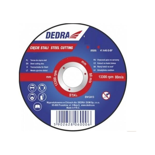 Dedra Tarcza do cięcia stali Typ 41 230x3,0x22,2mm F13053