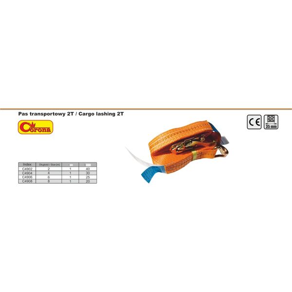 Corona Pas transportowy 4m 2t 30szt. C4904