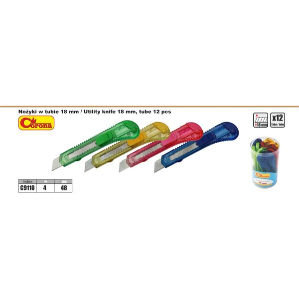 Corona Nożyk do tapet 18mm w tubie 12szt. - C9110