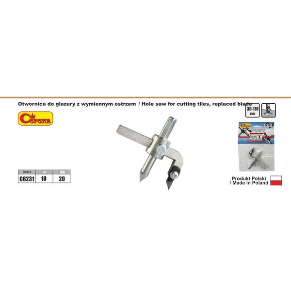 Corona Wykrojnik do glazury z ostrzem wymiennym 30-110mm (C8231)