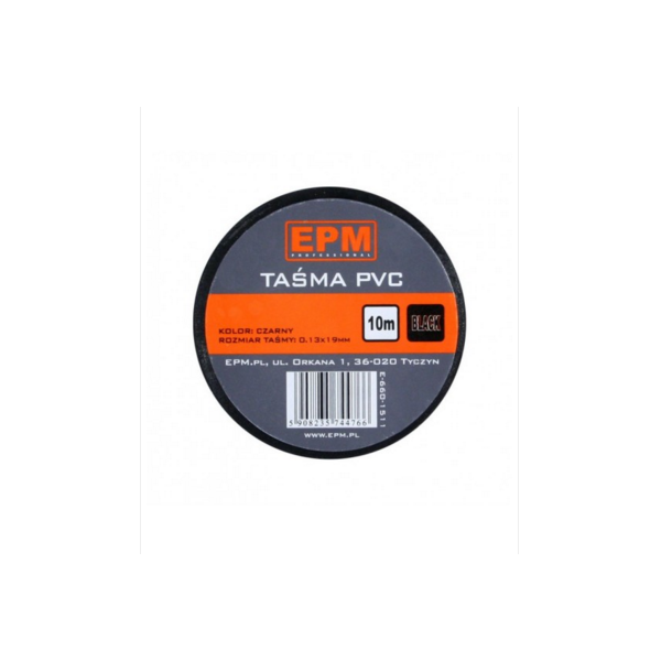 EPM Taśma PVC 15mm x 10m czarna (E-660-1501)