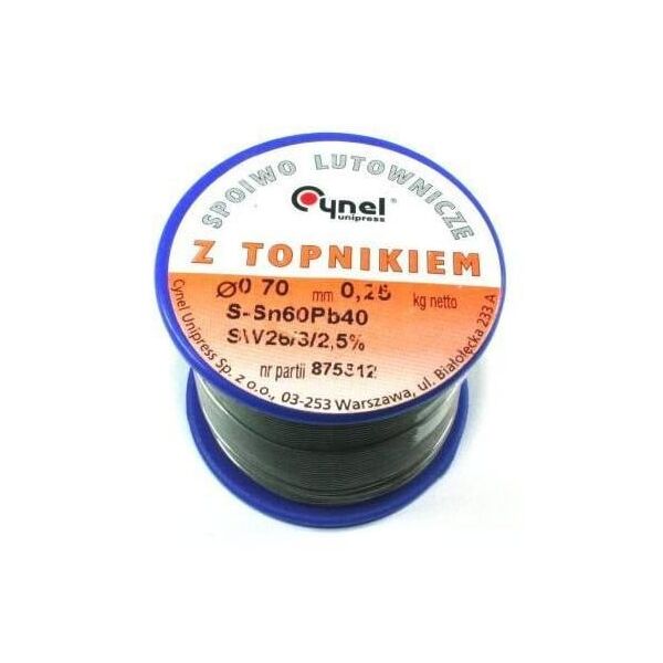 Lut cynowy z topnikiem fi 1,50 250g