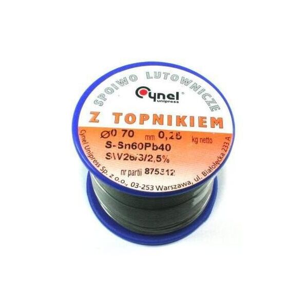Lut cynowy z topnikiem fi 2,00 250g