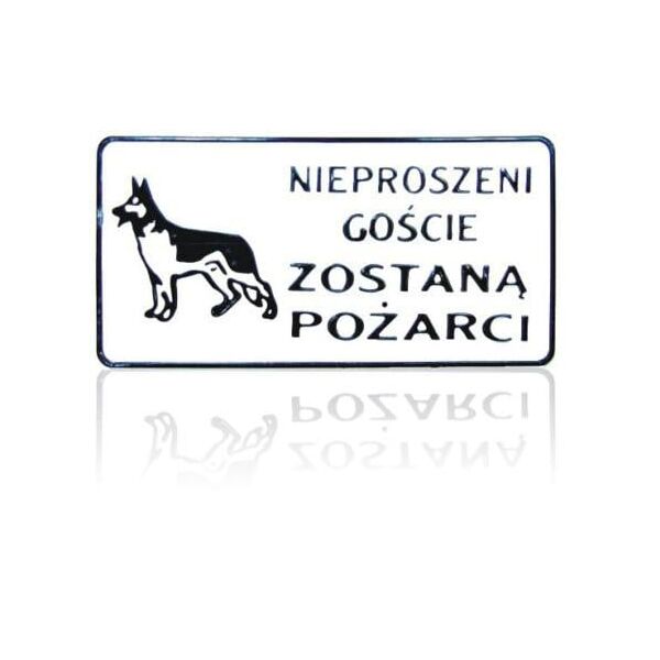 Tablica 15x29cm Nieporszeni Goście Zostaną Pożarci - D P16