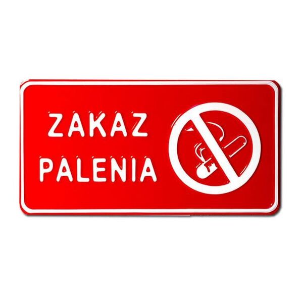 Tablica 15x29cm Zakaz Palenia - C7
