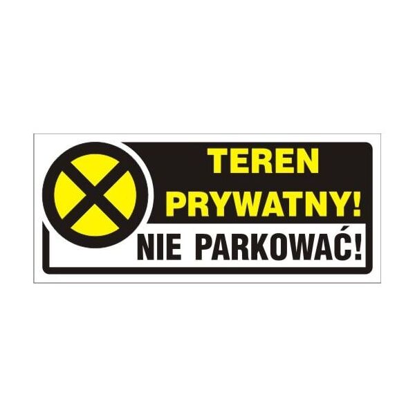 Naklejka Teren Prywatny! Nie parkować! (TBI-15N)