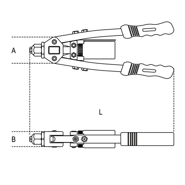 Beta Tools Nitownica dźwigniowa 330mm + 5 wymiennych końcówek (1740B/330)