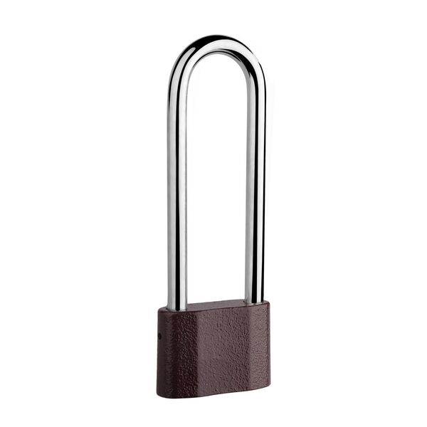 LOB Kłódka zasuwkowa żeliwna z wydłużonym pałąkiem 104mm 3 klucze KS52