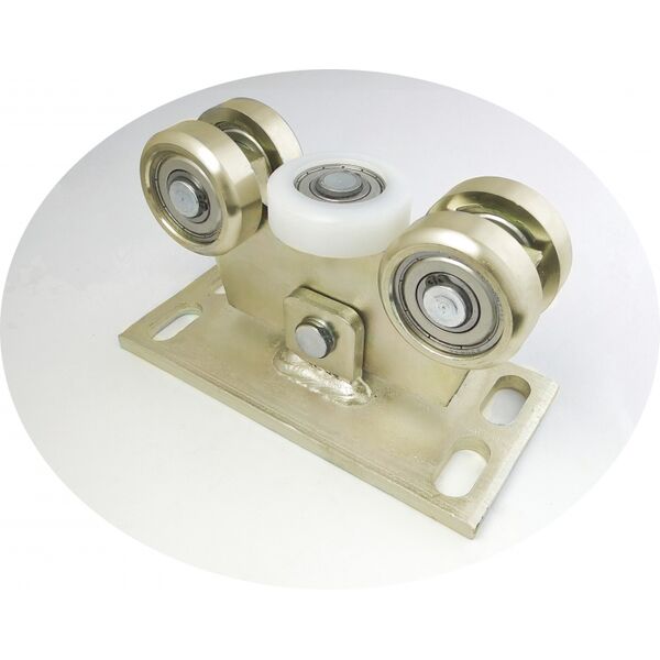 Zabi Wózek wahliwy bez regulacji 5 rolek metal do profili 80x80mm ścianka 5mm W-5M-80