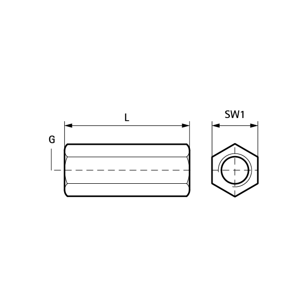 Walraven Nakrętka BIS przedłużana M10x30 - 6453930
