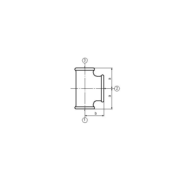 Odlewnia Zawiercie Trójnik redukcyjny B1 1x3/4x1" czarny - 13813