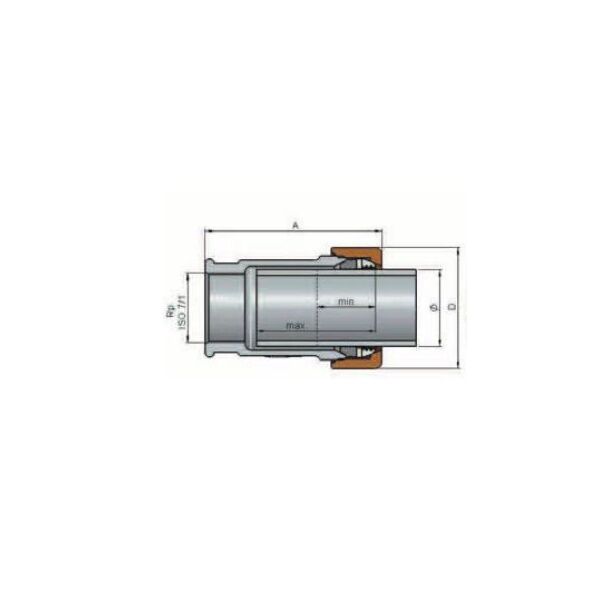 Gebo Złączka zaciskowa QI GW 1/2" do rur stalowych - 17.195.01.01