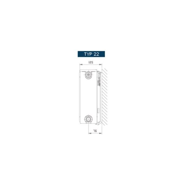 Stelrad Grzejnik COMPACT 22 600x1200mm 2867W - GR-ST-C-33120