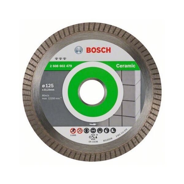 Bosch Tarcza tnąca diamentowa Best for Ceramic Extra-Clean Turbo 125 x 22mm - 2608602479