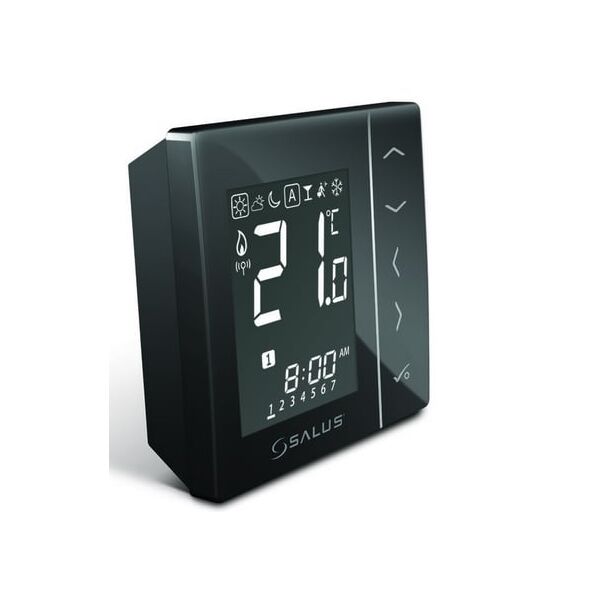 Salus Regulator temperatury 4w1 cyfrowy bezprzwodowy natnkowy czarny - VS20BRF