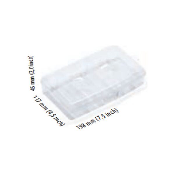 Prosperplast Organizer plastikowy 45 x 117 x 198mm transparentny (NUN08)