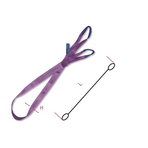 Beta Tools Zawiesia pasowe fioletowe 1000kg 4m (081500040)