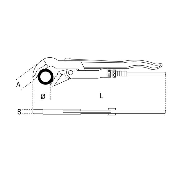 Beta Tools Szczypce do rur 240mm 1/2" gas (003740024)