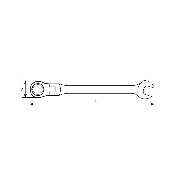 SATA Klucz płasko-oczkowy z grzechotką i przegubem 18mm (46409)