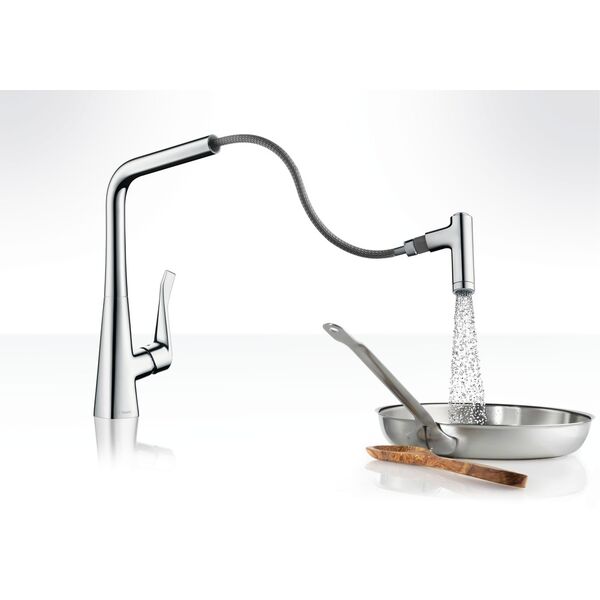 Bateria kuchenna Hansgrohe Metris stojąca chrom (14820000)
