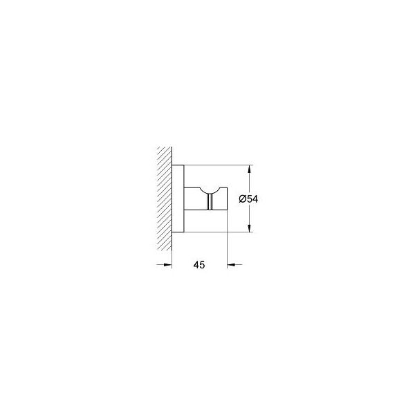 Grohe Uchwyt 1-hakowy Essentials chrom  (40364001)