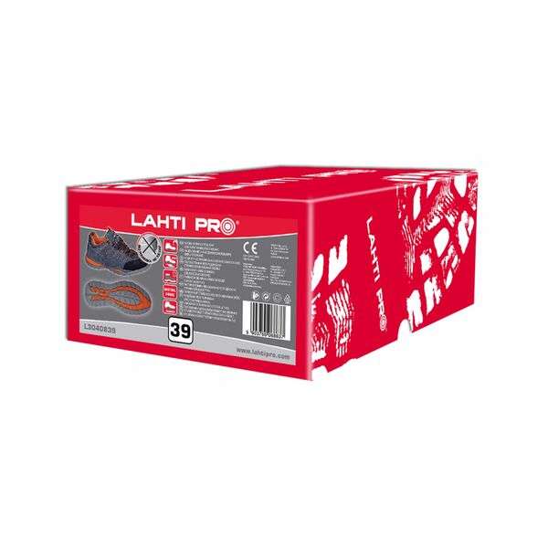 Lahti Pro Półbuty zawodowe OB FO SRA szaro-pomarańczowe 39 (L3040839)