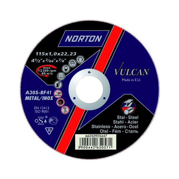 Norton Clipper Tarcza do szlifowania Vulcan Metal Inox A 30 S-BF27 230 x 22,23 x 6,4mm (66252925529)