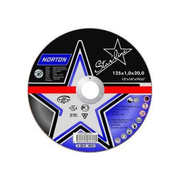 Norton Clipper Tarcza do szlifowania Starline Metal A 24 Q-BF27 230 x 22,23 x 6,0mm (66252837269)