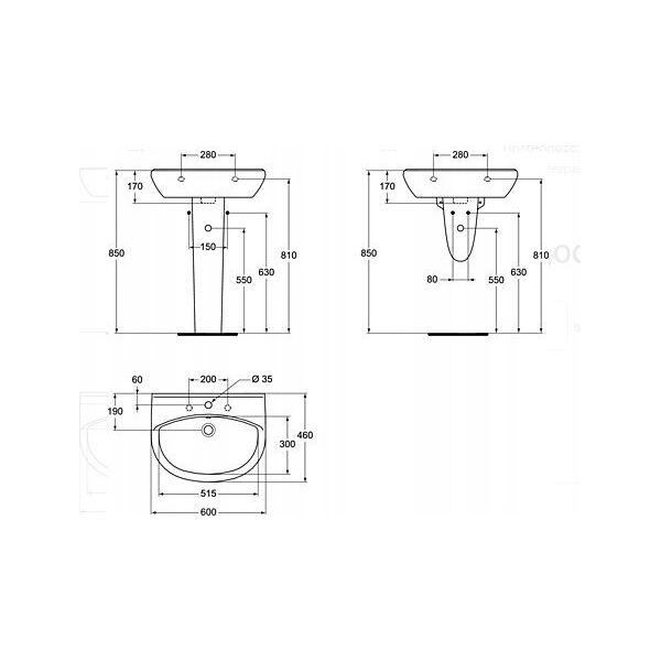 Umywalka Ideal Standard Umywalka Ideal Standard W409601 - W409601