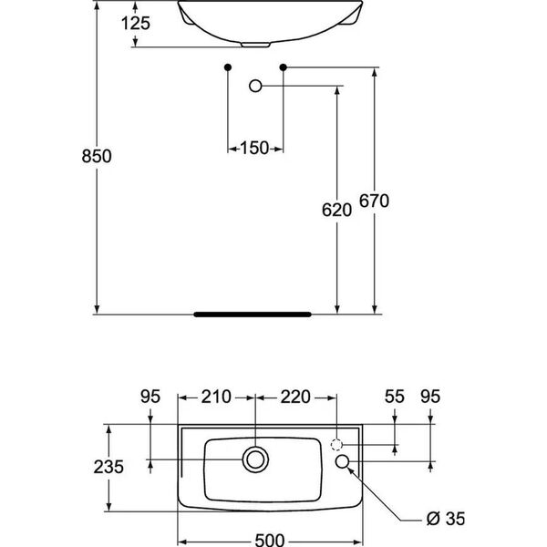 Umywalka Ideal Standard Umywalka Ideal Standard W409601 - W409601