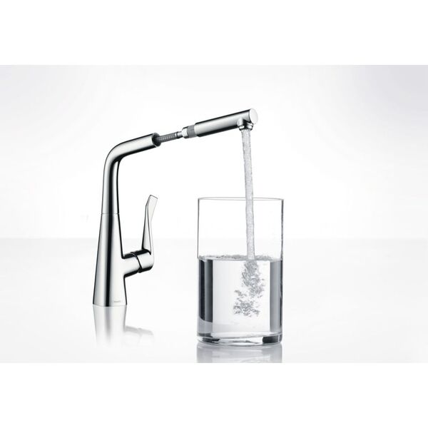 Bateria kuchenna Hansgrohe Metris stojąca chrom (14821000)