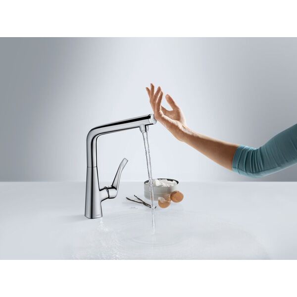 Bateria kuchenna Hansgrohe Metris stojąca chrom (14821000)