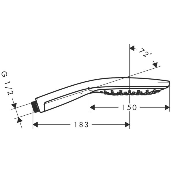 Słuchawka prysznicowa Hansgrohe Raindance Select S 3-funkcyjna chrom (28587000)