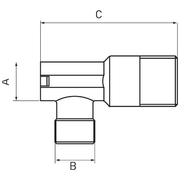 Ferro Zawór kątowy 1/2"x3/8"  (Z1238G)