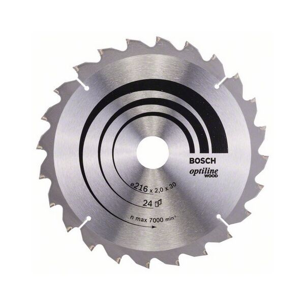 Bosch Tarcza pilarska Optiline Wood 216 x 30mm 24z (2608640431)