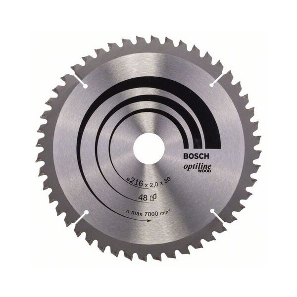 Bosch Tarcza pilarska Optiline Wood 216 x 30mm 48z (2608640432)